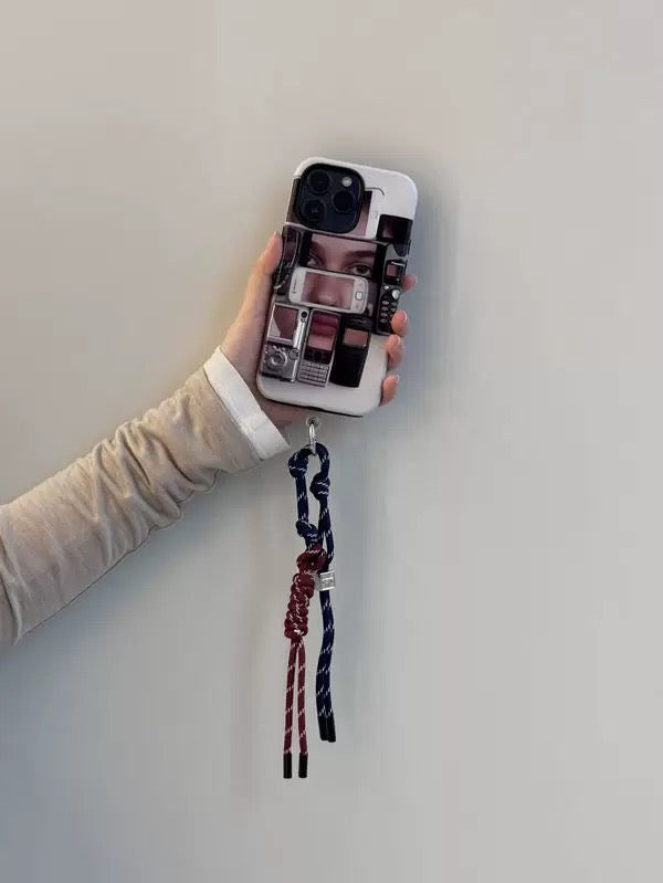 Dual-Tone Phone Rope Charm – Sporty Wrist Strap Keychain