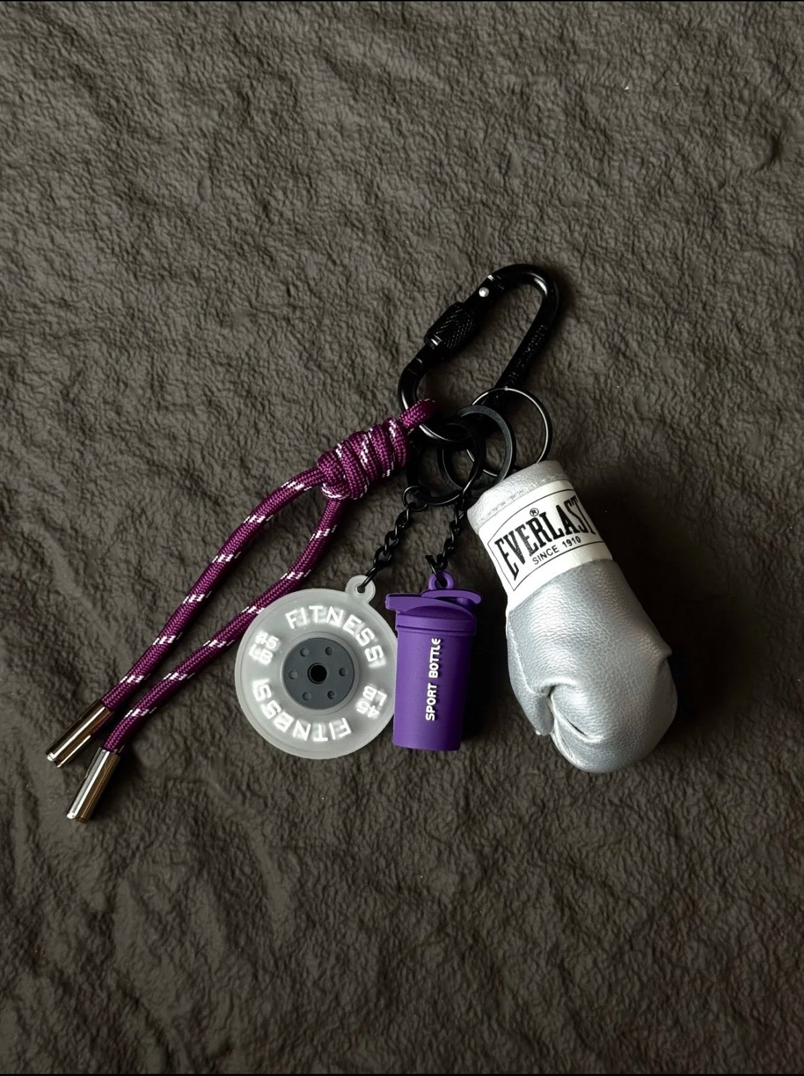 Boxing Glove & Barbell Bag Charm
