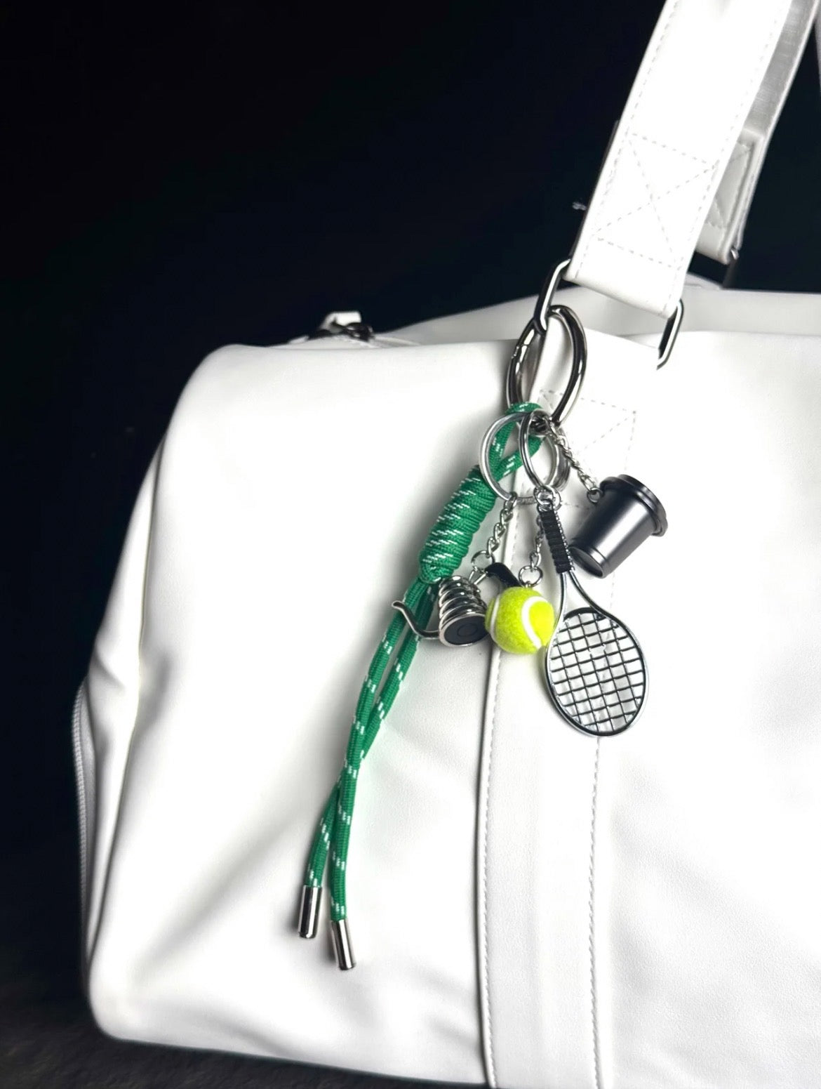 Tennis Racket & Bottle Bag Charm