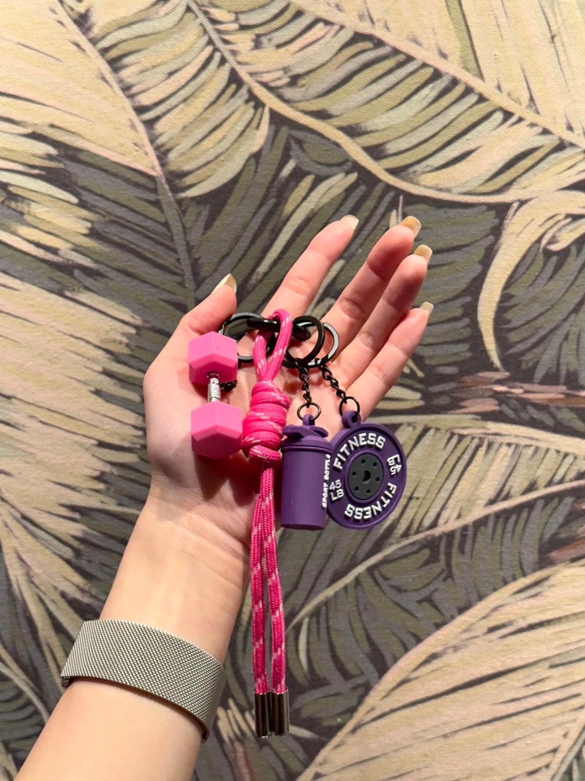 Colorful Dumbbell Bag Charm