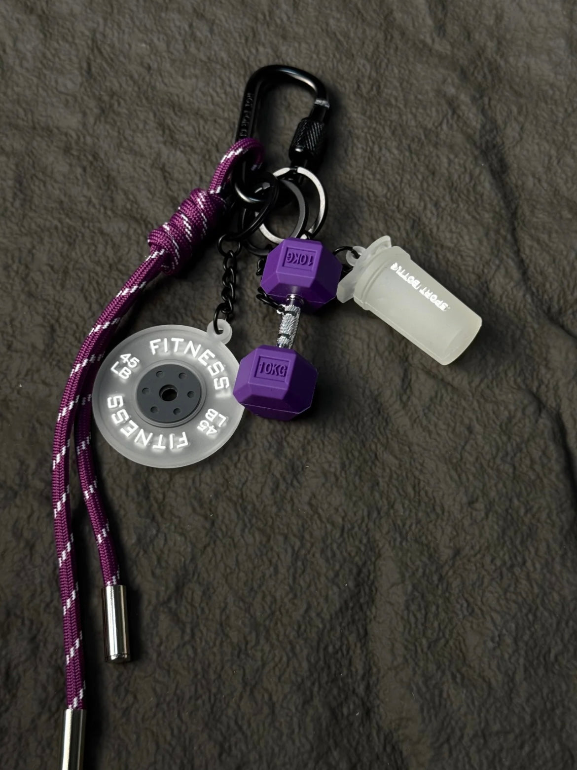 Colorful Dumbbell Bag Charm